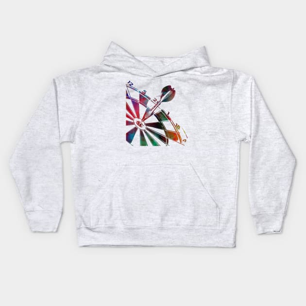 darts sport art #darts #sport Kids Hoodie by JBJart